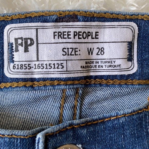 Free people blue jeans buttons fly size 28 - Picture 5 of 13